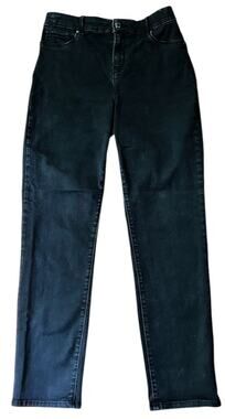 Gloria Vanderbilt Classic Mid-Rise Tapered Black Jeans 12
